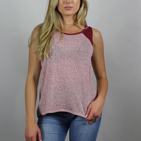 Burgundy Tank Top - Picture 1 of 3